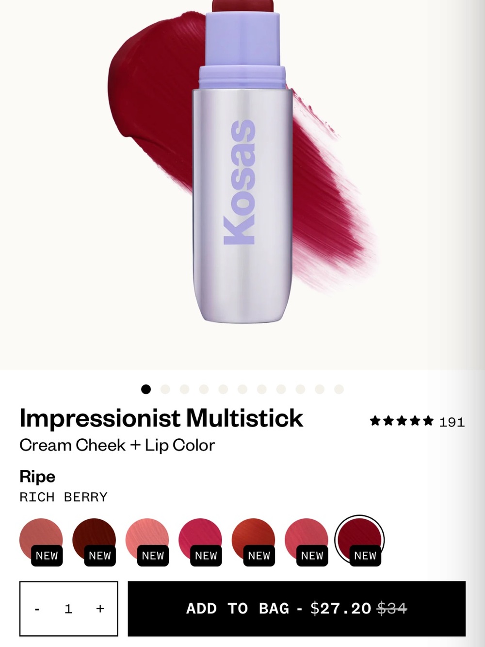 1 Kosas Impressionist Multistick in RIPE